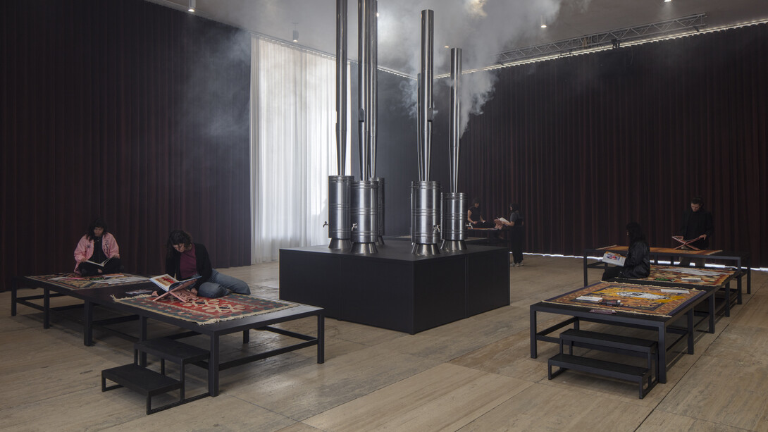 Sonoridad Samovar, vista de exhibición. Cortesía del Museo Jumex