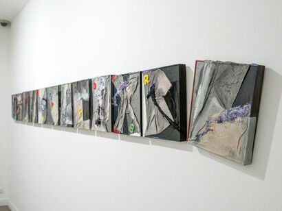 Claudio Marini, Untitled, 2014, mixed media on wood, 35 x 30 cm (each)