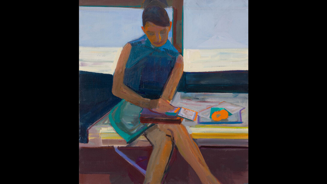 Hiroshi Sato, Papers and Oranges, 35x32 inches, oil on canvas, 2023. Courtesy of the artist and Marrow Gallery