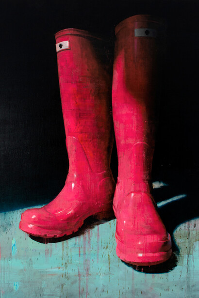 François Bard - Après le Loup - After the Wolf - 2019 - Oil on canvas 150x150cm 59x59 in TH
