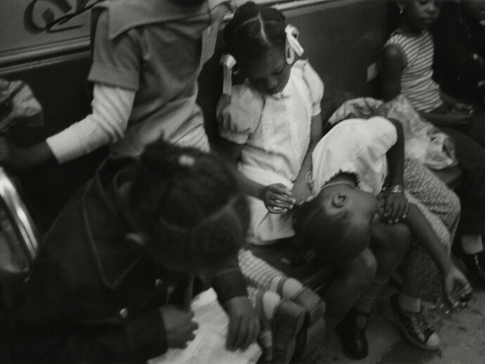 Joni Sternbach, The Passengers (Loving Hands), 1978, Gelatin silver print, 11 x 14 inches