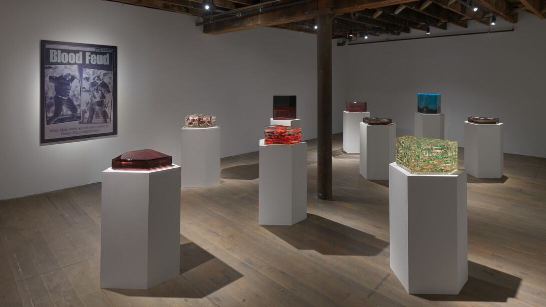 Jordan Eagles, Bases loaded, exhibition view. Courtesy of Pioneer Works