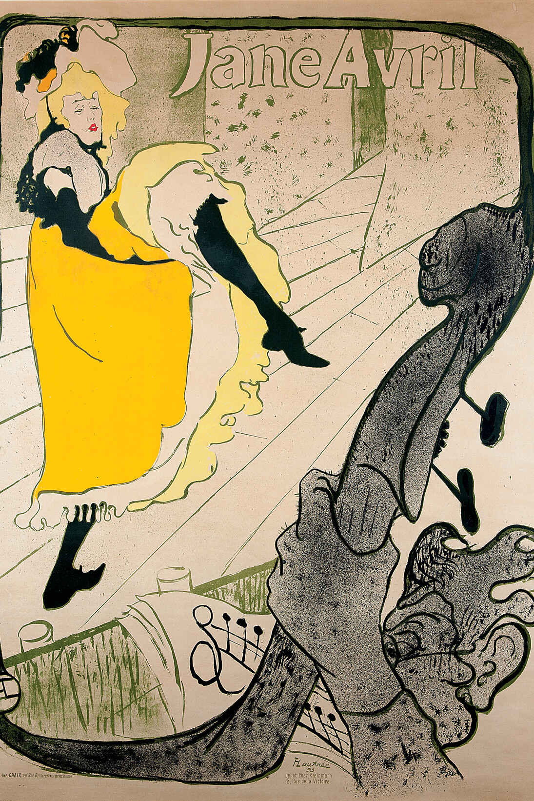 Henri de Toulouse-Lautrec- Jane Avril (Before Letters), 1893 - Color Lithography, 124x91,5 cm
© Herakleidon Museum, Athens, Greece