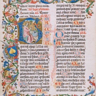 Miniature rappresentanti Salmi, XIV-XV secolo circa