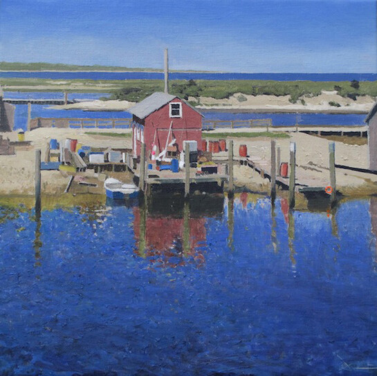 Xavier Rodés, The Red One, 2014, Oil on Canvas, 15¾" x 15¾"