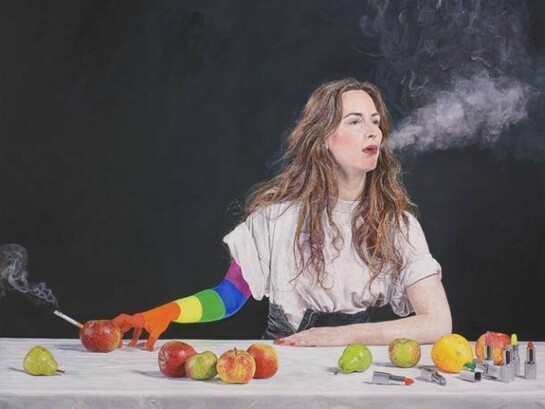 Ulrich Lamsfuss, Martin Zellerhoff/Ulrich Lamsfuss, Arises, 2013, oil on canvas, Courtesy the artist and Lombard Freid Gallery, New York