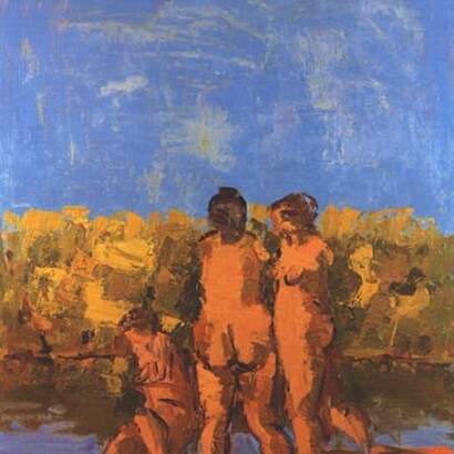 Ennio Morlotti, Bagnanti a Oggiono,1989, dettaglio
