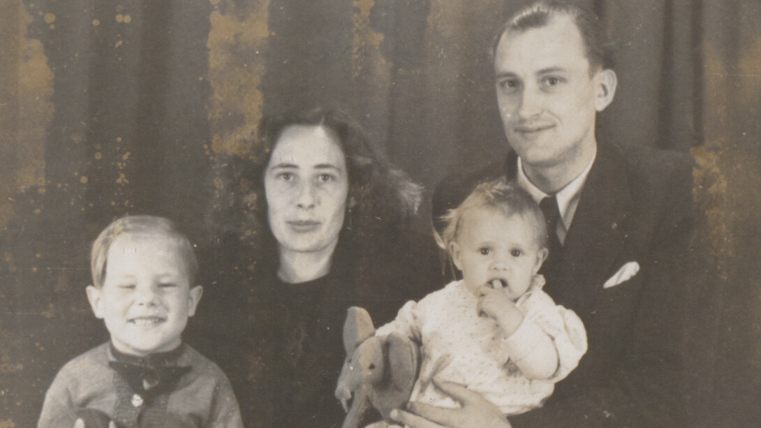 Peter Handke, as a child (left) with his mother Maria, half-sister Monika, and stepfather Bruno Handke (detail), Berlin, May 1948. Courtesy of Literature Museum