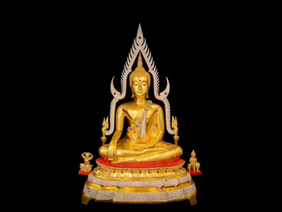 Buddha on loan from The Dhammapadipa Temple in Edinburgh. Courtesy of National Museum of Scotland