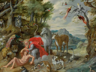 Jan Brueghel el Joven, La historia de Adán y Eva: la creación de Adán (1630)