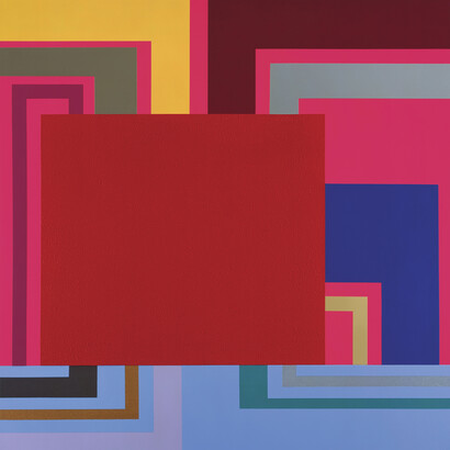 Peter Halley, Condición, 2001. Cortesía del Museo Thyssen-Bornemisza