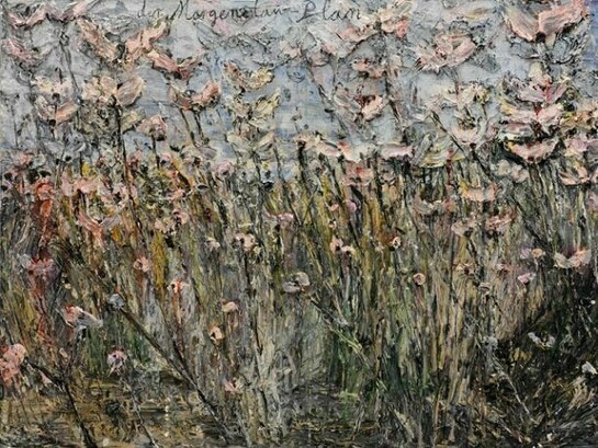 Anselm Kiefer, der Morgenthau-Plan, 2012, Acrylic, emulsion, oil, and shellac on, photograph mounted on canvas, 110 1/4 x 149 5/8 inches  (280 x 380 cm)