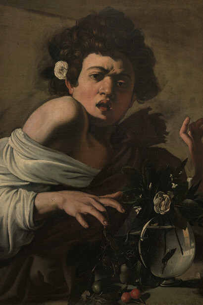 Michelangelo Merisi detto il Caravaggio, Ragazzo morso da un ramarro,1597 circa, olio su tela, Firenze, Fondazione di Studi di Storia dell'Arte Roberto Longhi
