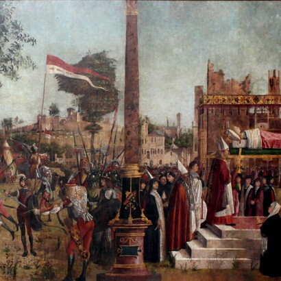 Martirio dei pellegrini e funerali di sant'Orsola, dettaglio