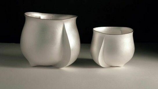 Adi Toch, Small Plump Vessel with inner rim, Segmented Series, 2014