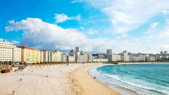 Orzan Beach in A Coruña, Spain