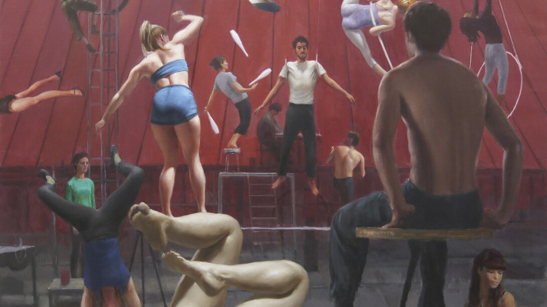 Harry Holland, Rehearsal, oil on canvas, 107 x 122 cm