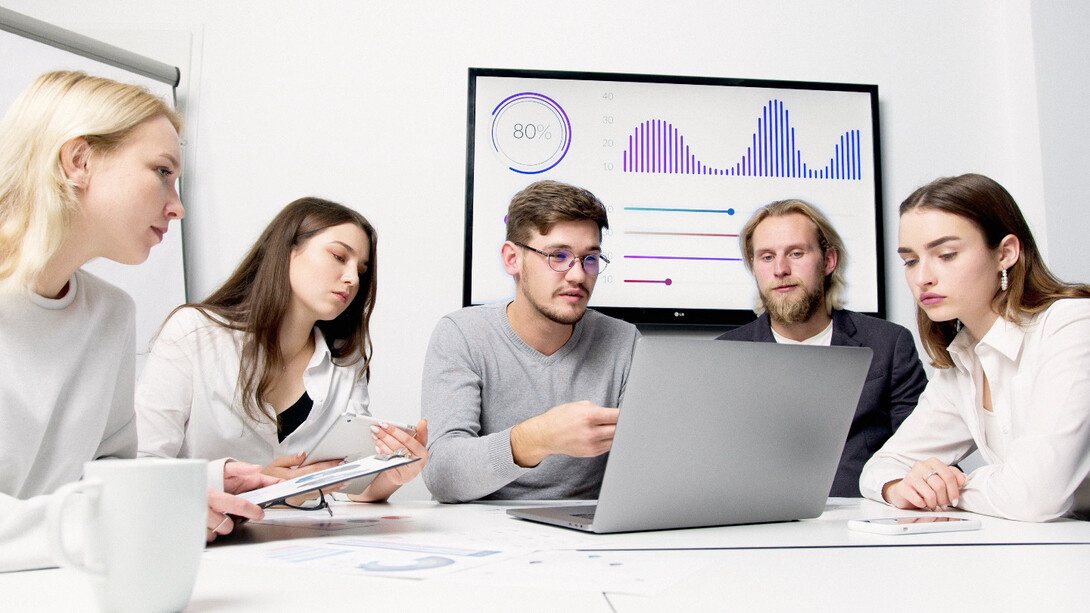 Collaborative efforts drive innovation as our team analyzes data trends, showcasing the essential role of information systems in strategic decision-making