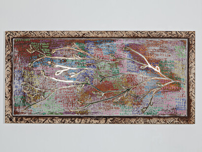 Pascale Marthine Tayou, Dirty Mirror
Senza Titolo (E), 2013
, Painting under glass, Photo: Ela Bialkowska, Okno Studio, Courtesy : Galleria Continua, San Gimignano / Beijing / Les Moulins