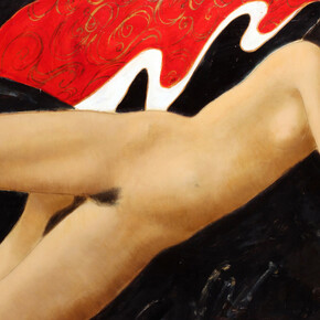 Alain Bonnefoit, Scent of a woman, exhibition painting. Courtesy of Erarta