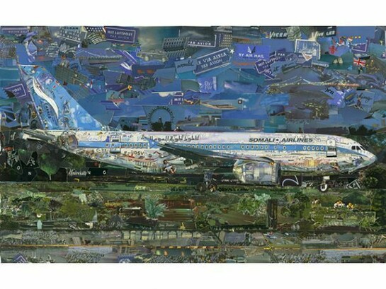 Vik Muniz, Jetliner (Postcards from Nowhere), 2014, Digital C-Print