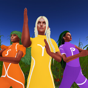 Skawennati, Three sisters: ready for anything. Avec l’aimable autorisation de la Galerie nationale du Canada