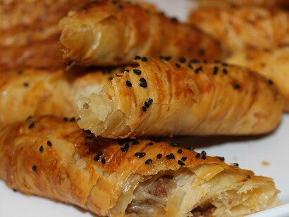 Plant-based filled pastry from Simit Sarayi, Amsterdam