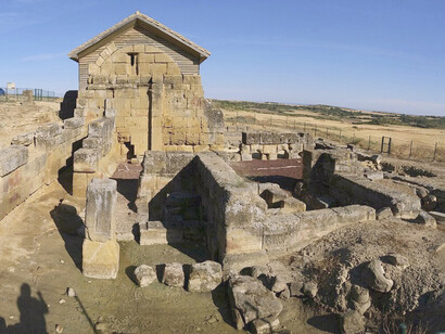 Yacimiento romano de Los Bañales en Uncastillo, Aragón, España