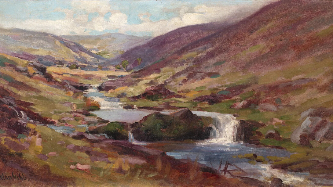 Harry Phelan Gibb, Chalk stream nr Brendon (detail), c.1919-25. Courtesy of Frestonian Gallery