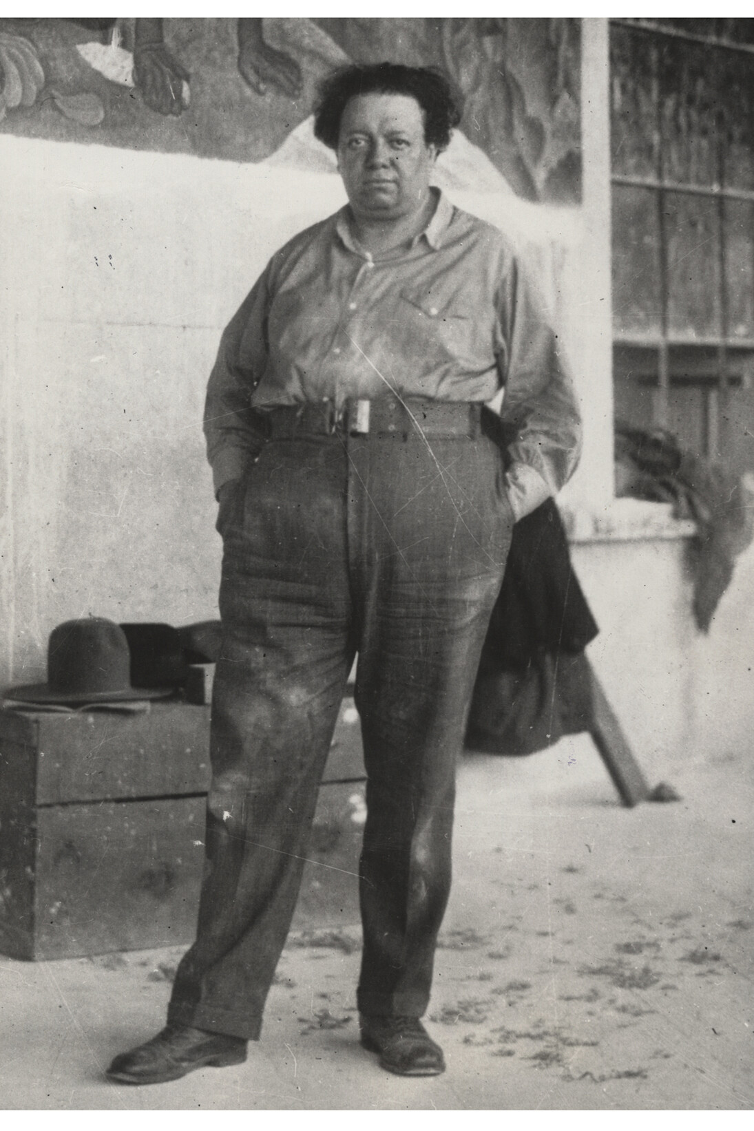 INP - Unknown photographer, “Diego Rivera - “Red” Murals Causes Artists Removal from Radio City”, May 9, 1933, silver gelatin print on glossy fibre paper