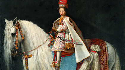 Giusto Suttermans (Anversa 1597 – Firenze 1681). Leopoldo de’ Medici bambino a cavallo, 1624-1625 circa,  olio su tela