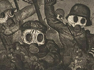 «Tropas de asalto avanzan bajo el gas» (1924), Otto Dix