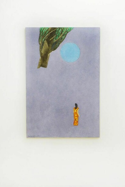 Rezvan Sadeghzadeh, Untitled, 2008, oil on canvas, 48 x 24 inches, courtesy of the artist and Ethan Cohen New York