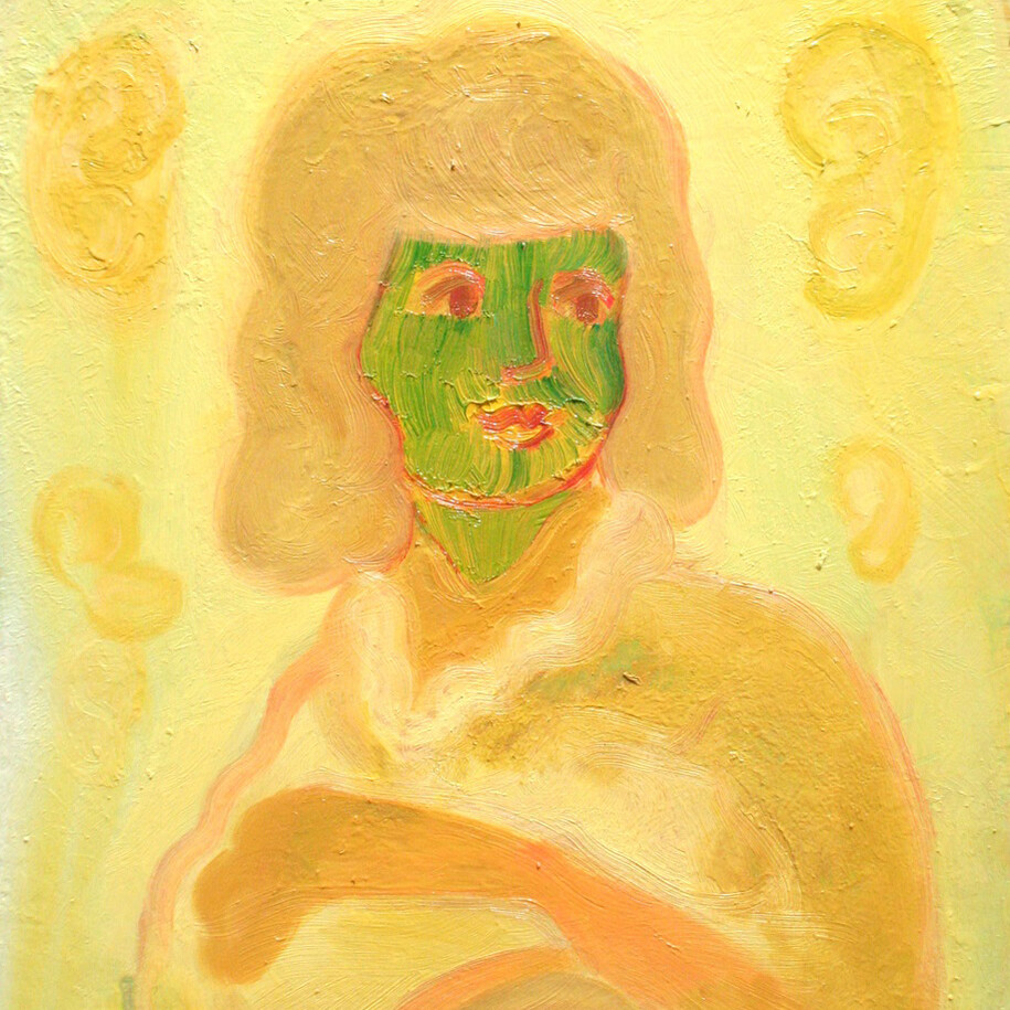 Grant Foster, The Agnostic (detail), oil on board, 21.3 x 18.9 in (54 x 48 cm), 2012