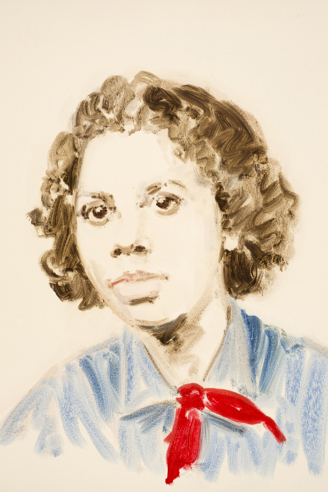 Annie Kevans, Edmonia Lewis, 2014, oil on paper, 16 x 12 inches