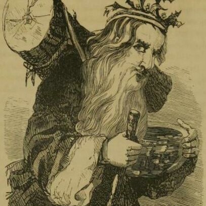 «El viejo Papá Noel», ilustración de un libro estadounidense del año 1855