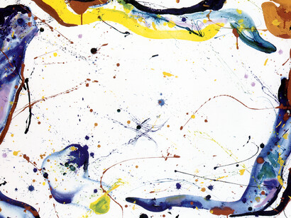 Sam Francis, Untitled, 1963, Gouache on paper, 77.5 x 114.3 cm (30 1/2 x 45 in)