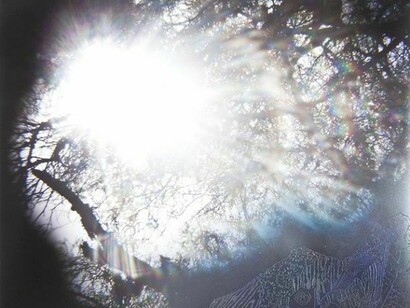 Christopher Russell, Aftermath #10, 2013, Pigment print scratched with a razor, airbrush paint, 14 x 18 inches