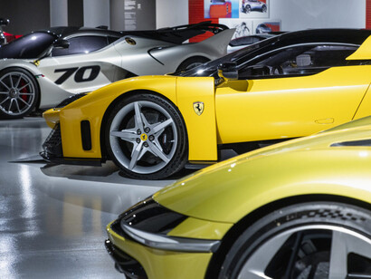 Ferrari design. Creative journeys 2010–2025, vista dell’esposizione. Cortesia del Museo Nazionale dell’Automobile