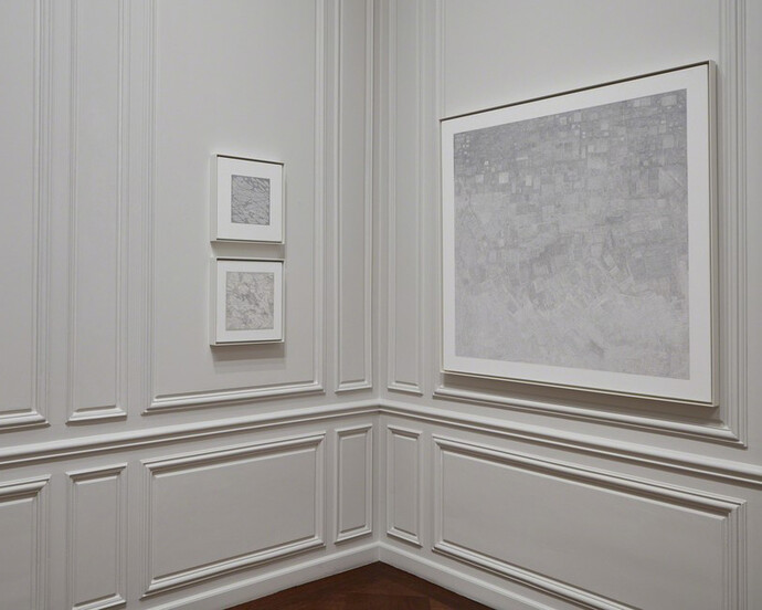 Jacob El Hanani Linescape, Exhibition view. Courtesy of Acquavella Galleries
