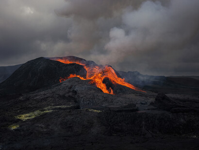 Vulcano Fagradalsfjall, penisola di Reykjanes. Islanda, 2021 © Paolo Pellegrin/Magnum Photos