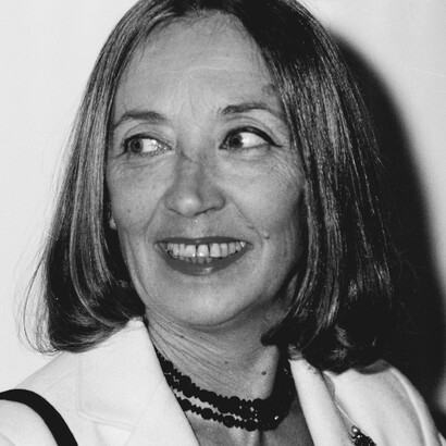 Oriana Fallaci a Colonia  in una foto del 1987 scattata da GianAngelo Pistoia 