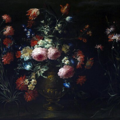 Margherita Caffi, Vaso di fiori, particolare. Seconda metà del XVII secolo, Real Academia de Bellas Artes de San Fernando, Madrid, Spagna