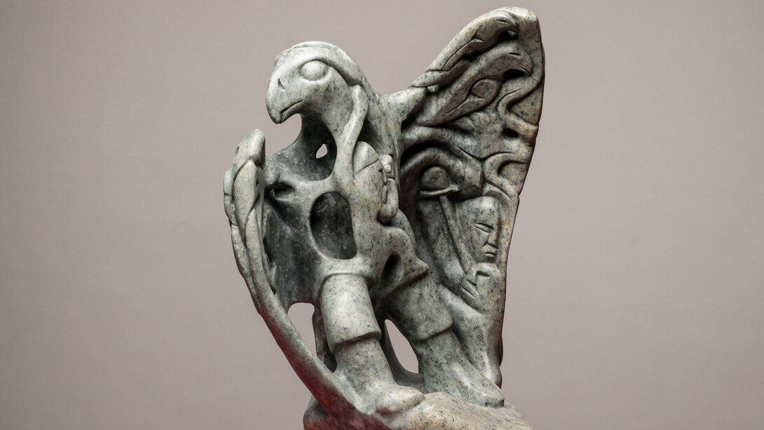 Abraham Anghik Ruben, Bird shaman, 2019. Courtesy of Feheley Fine Arts