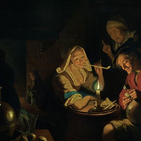 Gogfried Schalcken (1643-1706)
Figures in a Candlelit Interior
Huile sur bois
20,2 x 26 cm
© Hohenbuchau Collection on Permanent Loan
to Liechtenstein. The Princely Collections, Vienna.