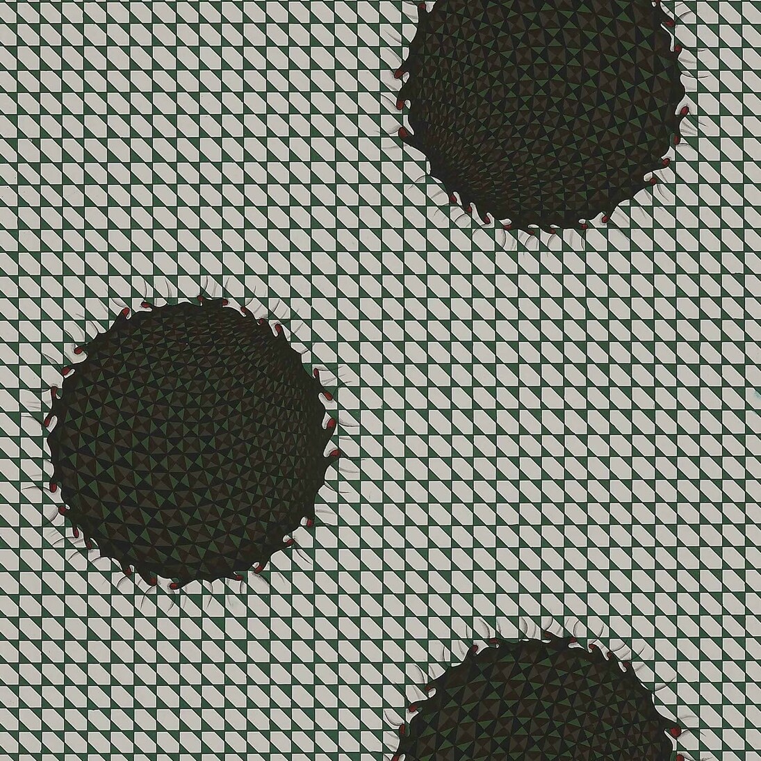 Aisha Khalid, Love triangle, 2006, 20x28 inches. Courtesy of National Gallery of Denmark