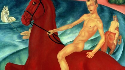 «El baño del caballo rojo», Kuzma Petrov-Vodkin (1878-1939)