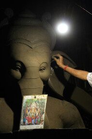 Ganesha the Hindu elephant god symbolizes protection and the removal of obstacles from one's path