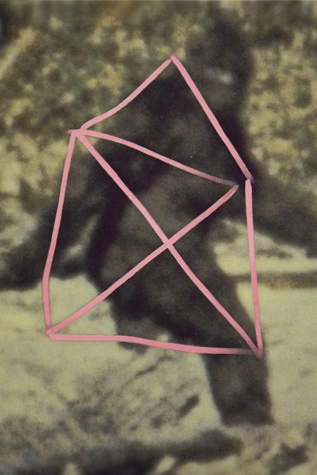 Yeti, Benjamin Cohen, 2015, oil over printed image on half panama, 60 x 50 cm