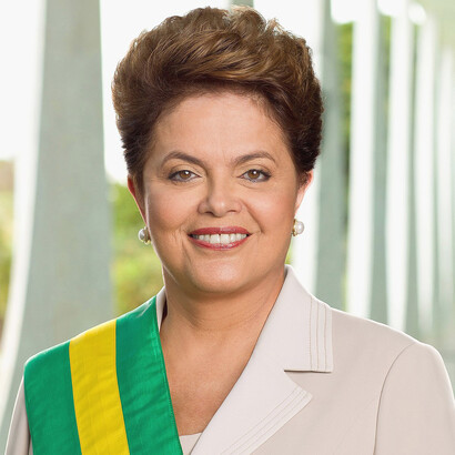 Foto oficial da ex-presidenta Dilma Rousseff para o quadro de presidentes da história do Brasil